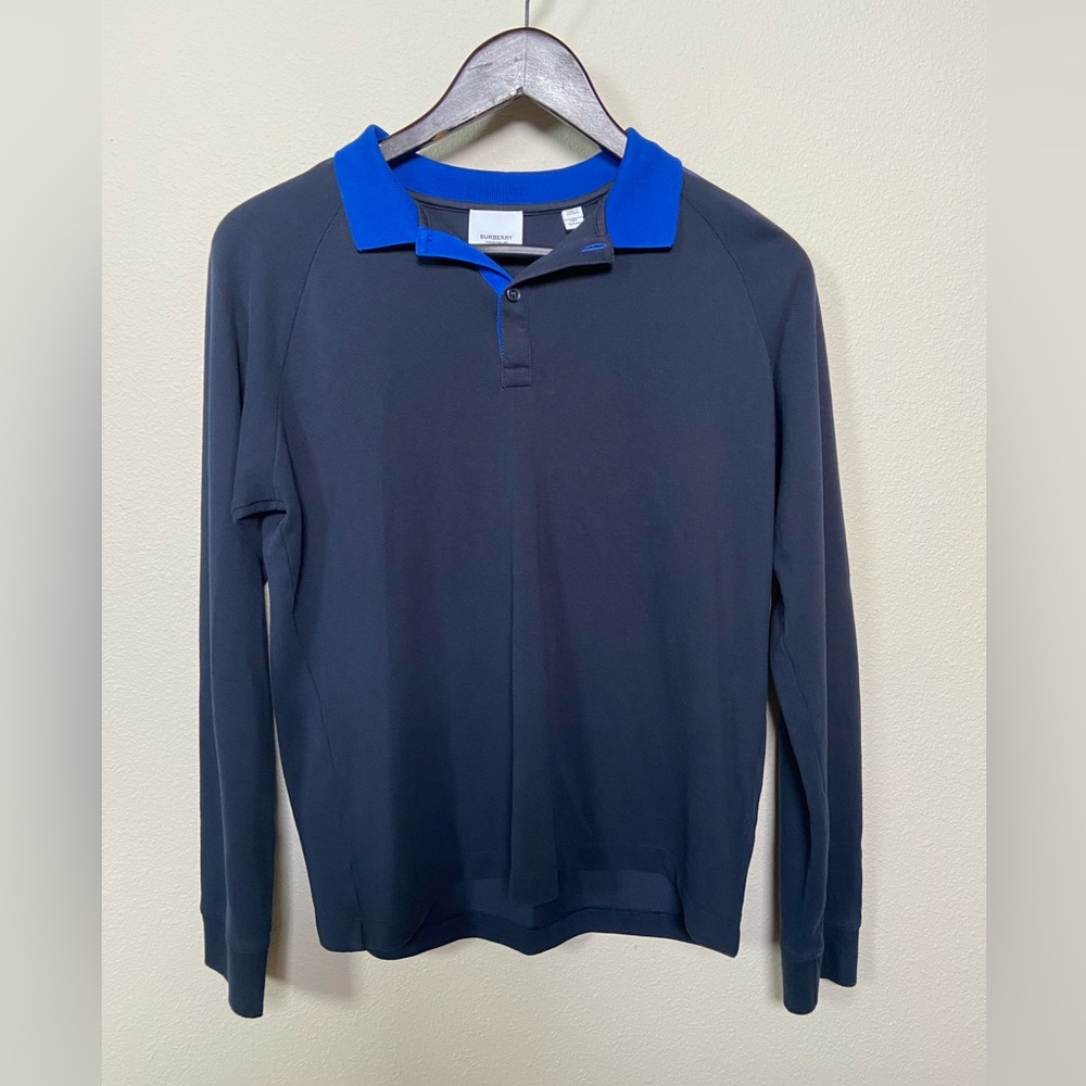 Burberry boys long-sleeved polo shirt